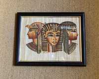 obraz z Egiptu  na papirusie w ramie