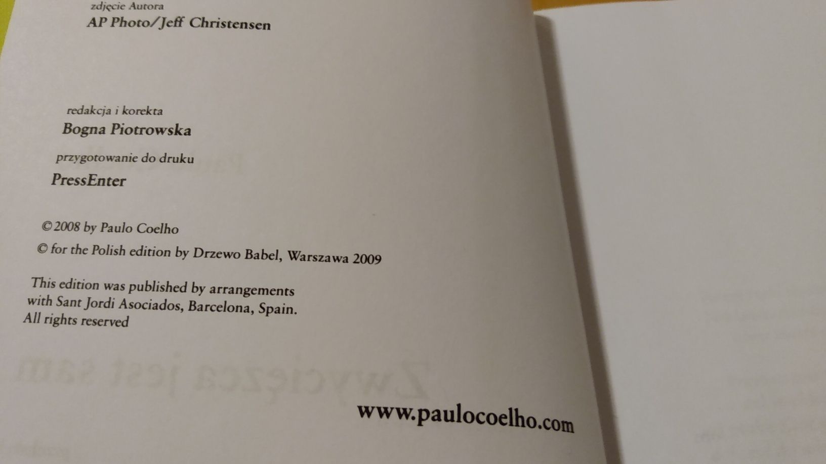 Paulo Coelho Zwycięzca jest sam Wyd.Drzewo Babel 2009