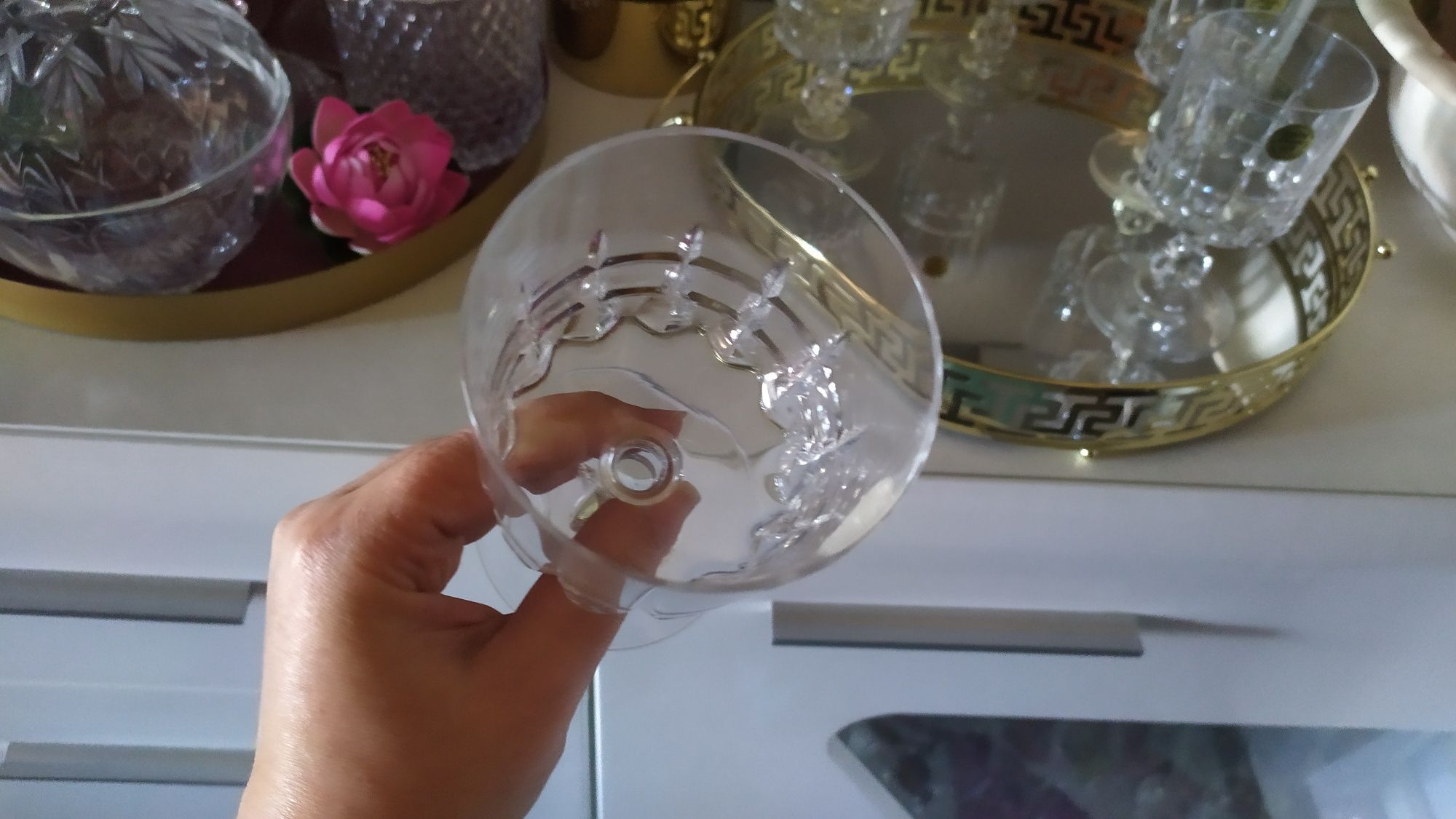 Conjunto de 5 copos cristal d'arques