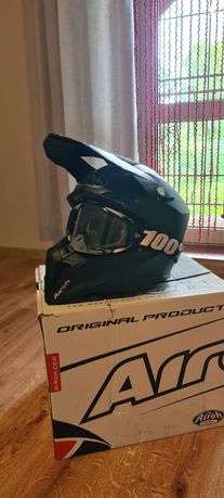 Kask Airoh + Gogle 100procent