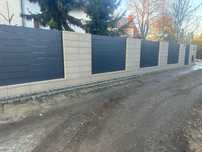 Ogrodzenie Joniec, murowane, panelowe,  systemowe mur.
