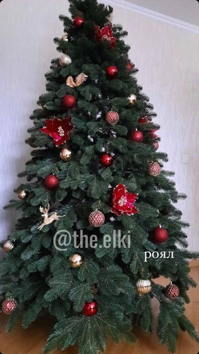 Якція Штучна ялинка зелена засніжена ПВХ лита ёлка искусственная зелён