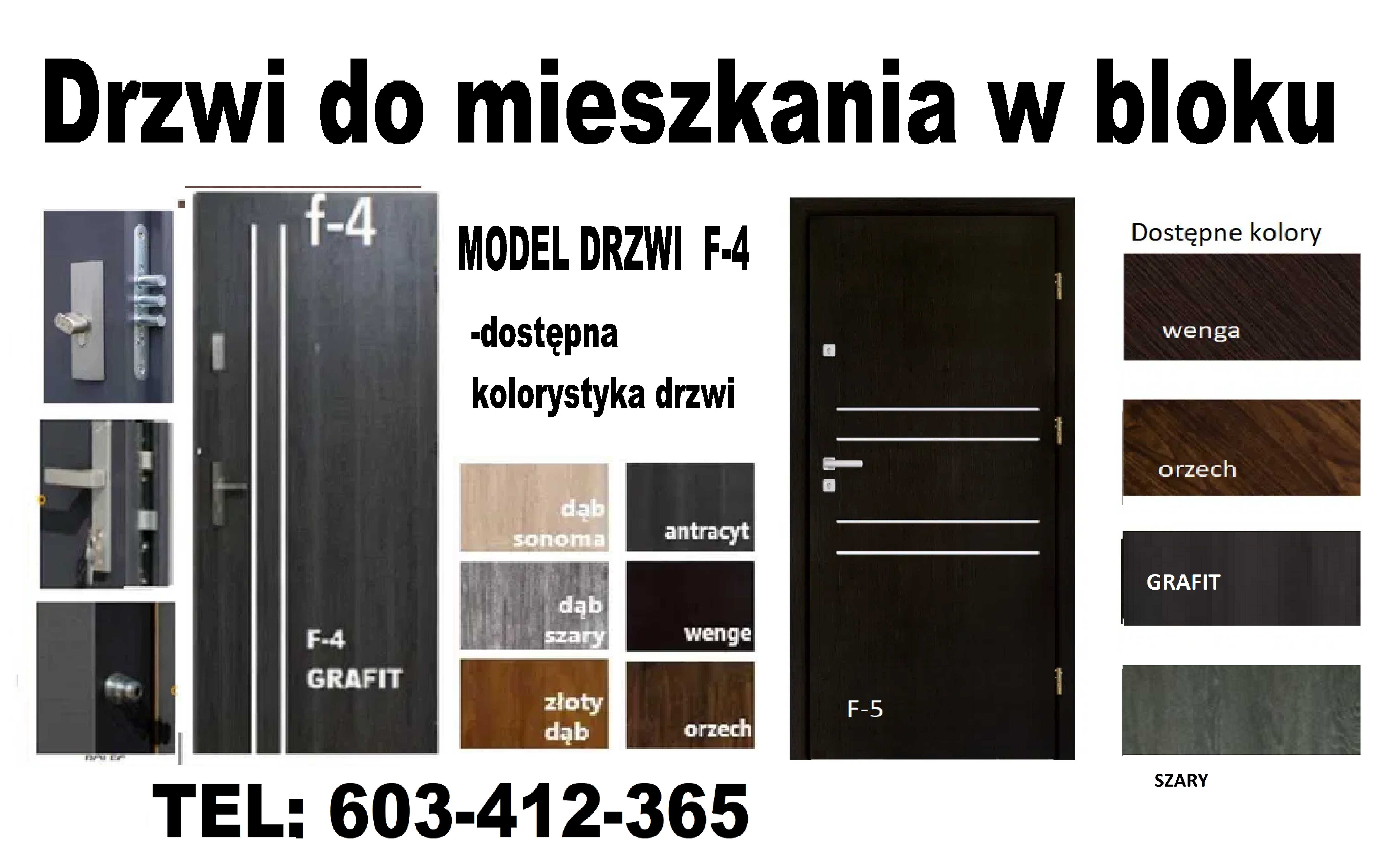 WEWNĄTRZKLATKOWE drzwi wejściowe do mieszania z Montażem- zewnętrzne