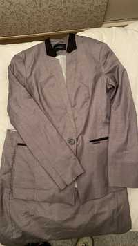 Komplet spódnica żakiet marynarka siwa siwy orsay 42 xl 40 l