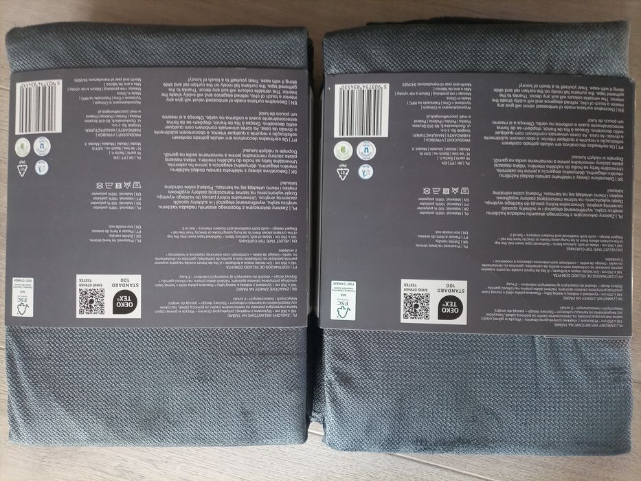 Zasłony 4 szt welurowe welwetowe na taśmie z tunelem Smukee 4x zasłona