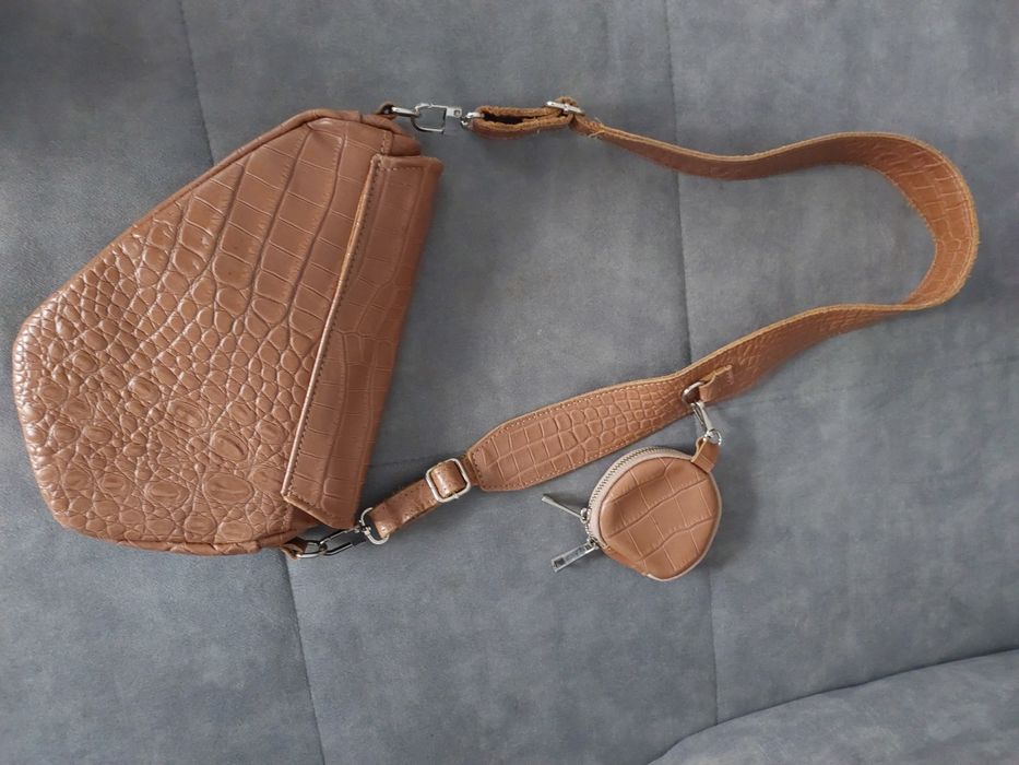 Skórzana Torebka Fabiola Babi karmelowa