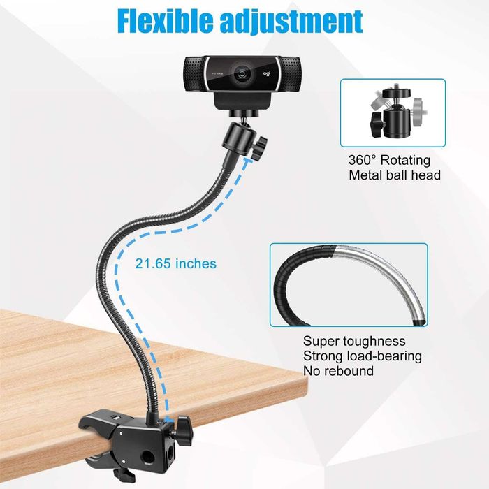 Webcam Stand, suporte de webcam, Gopro ou telemovel