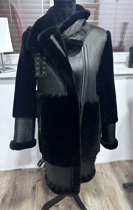 Kożuch płaszcz 100% skóra naturalna S/M Prada Balmain