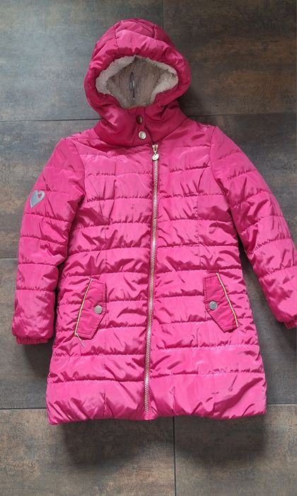 Różowa kurtka zimowa z kapturem 116 5.10.15