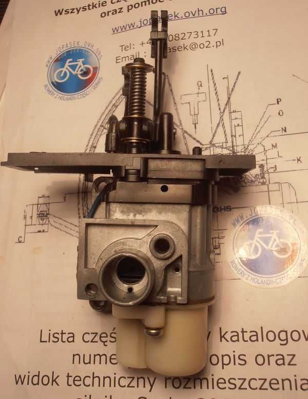Korpus gaźnika BING rower z silnikiem SACHS 301 Spartamet Saxonette