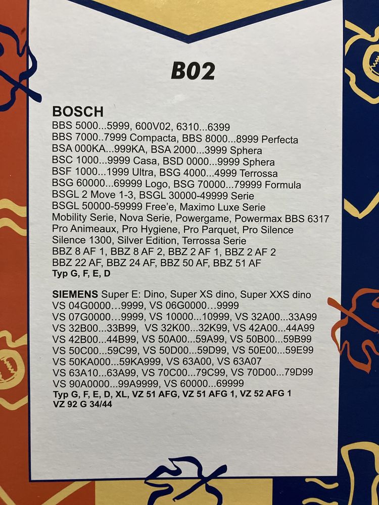 Bosh worki do odkurzacza 5 szt papierowe B02
