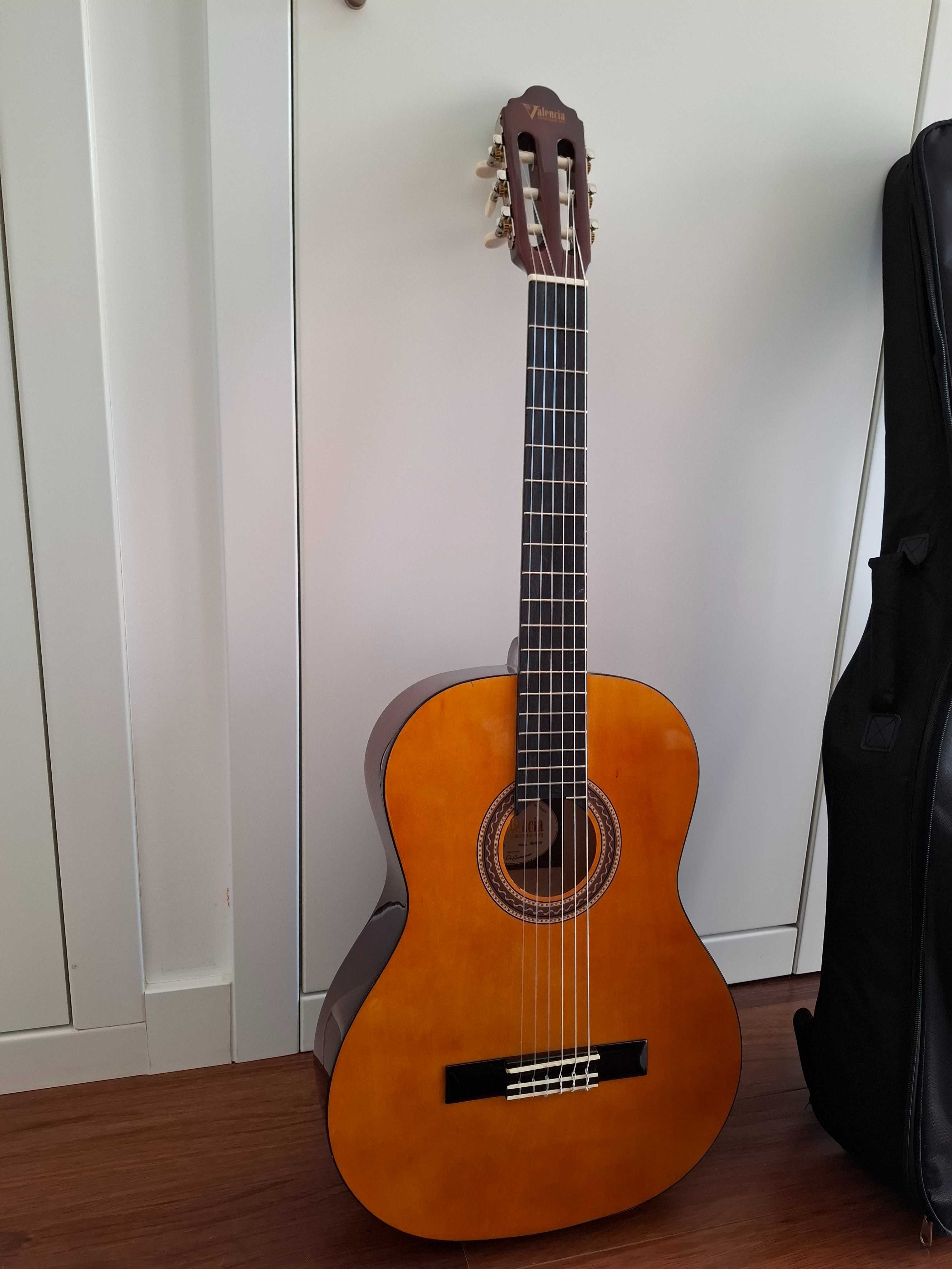 Guitarra tradicional (cordas trocadas para canhoto)