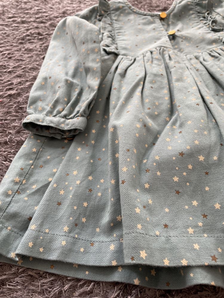 Vestido azul com estrelinhas. Lanidor. 2 anos