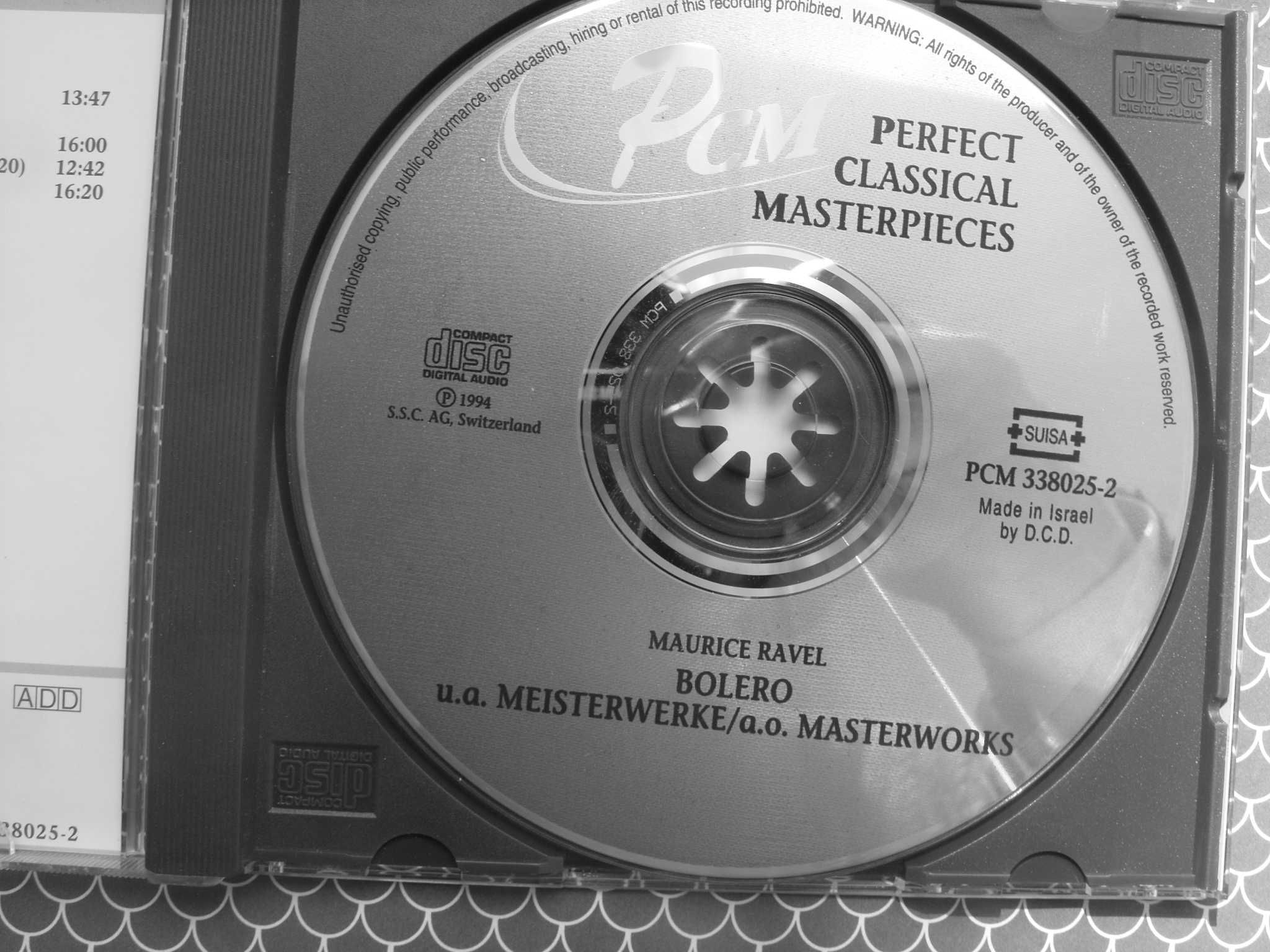 Plyta cd; MAUFICE RAVEI--BOLERO, 1994 rok.