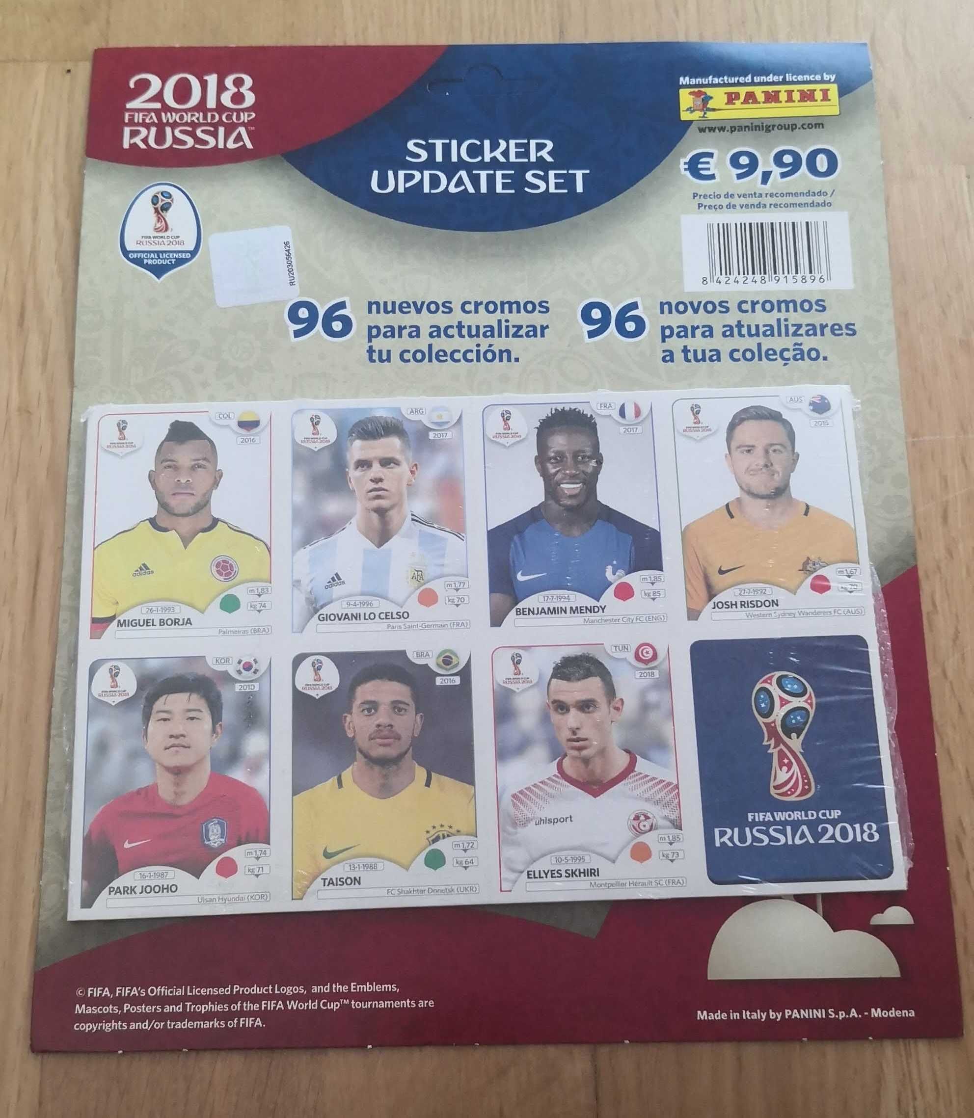 Update Cromos - Pack Atualização - Mundial 2018 - Panini