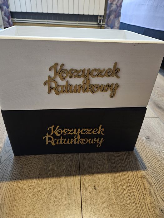 Zestaw dekoracji ślubnych koszyczek ratunkowy pudełko koperty obrączki