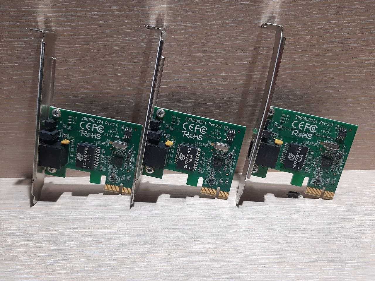 Мережеві плати PCI/PCI-ex 100/1000 mbit/s, 1Gb/s