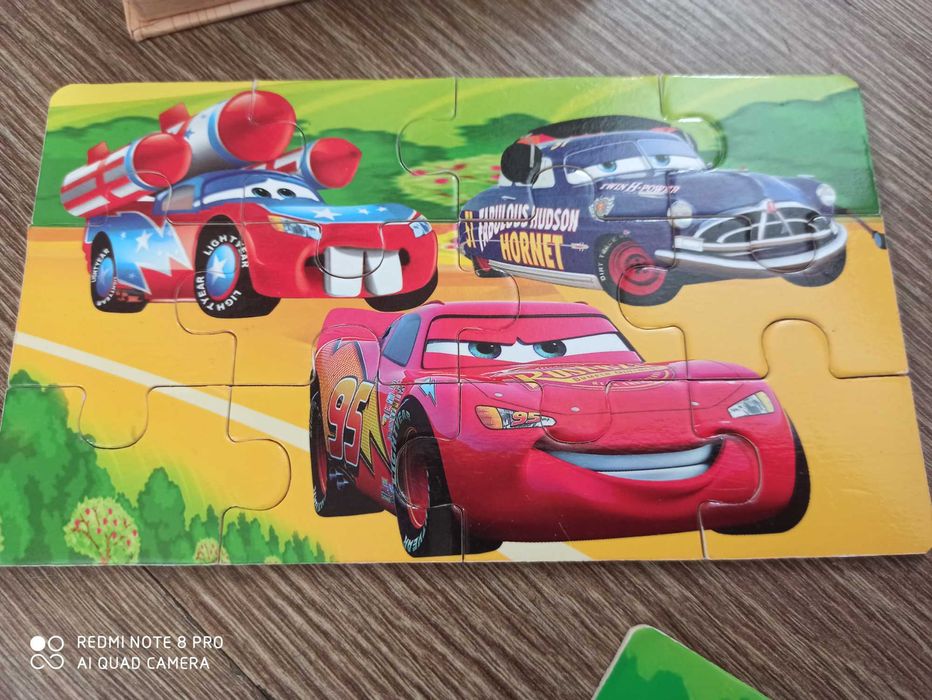 Zestaw 4 szt. drewnianych puzzli dla chłopca
