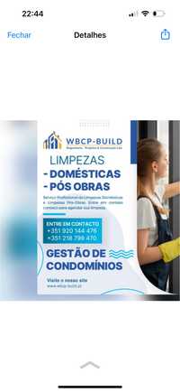 WBCP-BUILD = Limpeza pó obras e gestão de condomínio