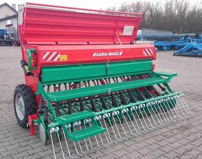 Siewnik Zbożowy Stopkowy Talerzowy AGRO-MASZ SR300 SN300 2,5m 2,7m 3m