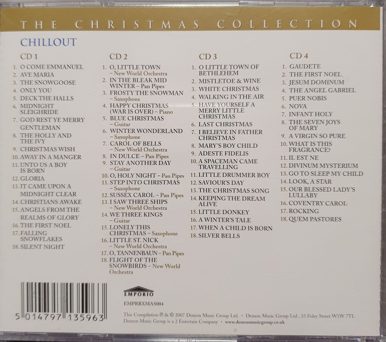 Chillout - The Christmas Collection. 4 płyty cd.