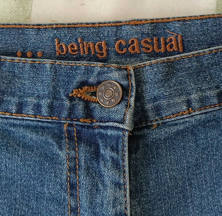 р 22 / 56-58 сині джинси штани слім великі батал із високою талією