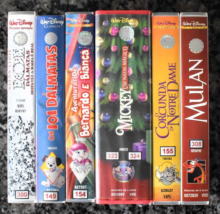 Lote 2 Disney - 7 filmes em VHS