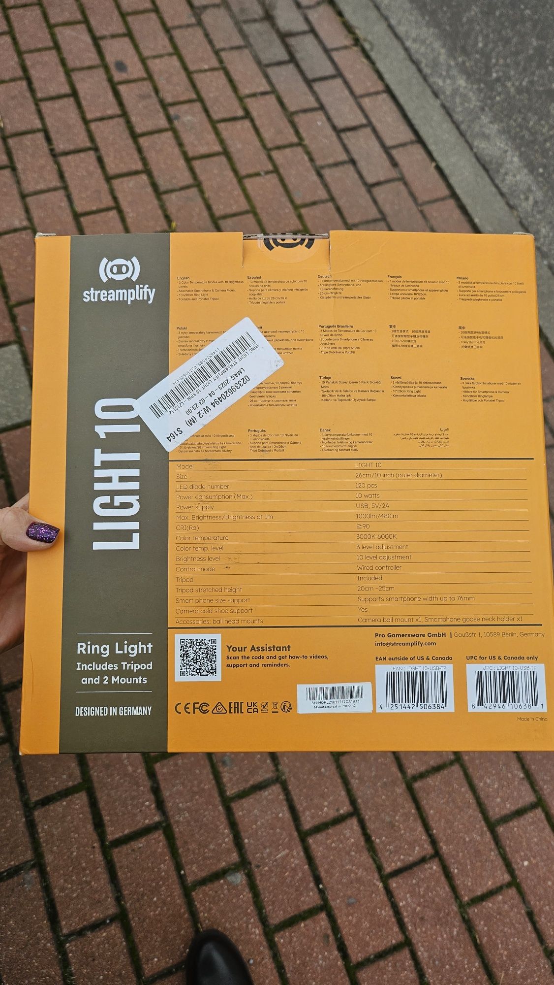 Lampa pierścieniowa Streamplify Light 10