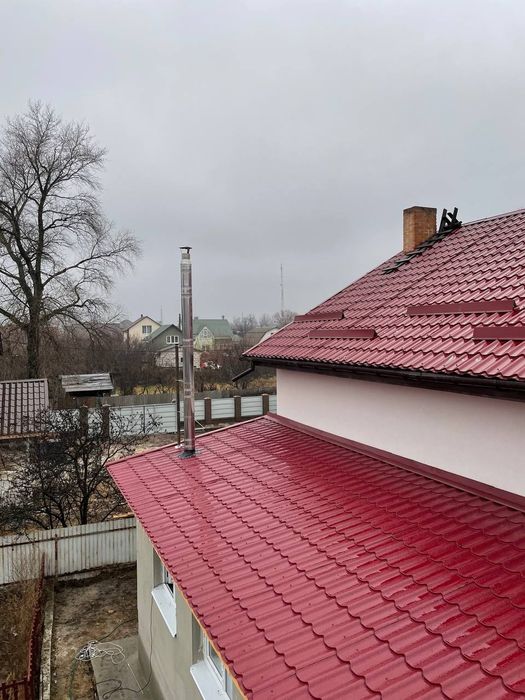 Дымоход вентиляция Сендвич труби Монтаж  димоход димарі гільзування