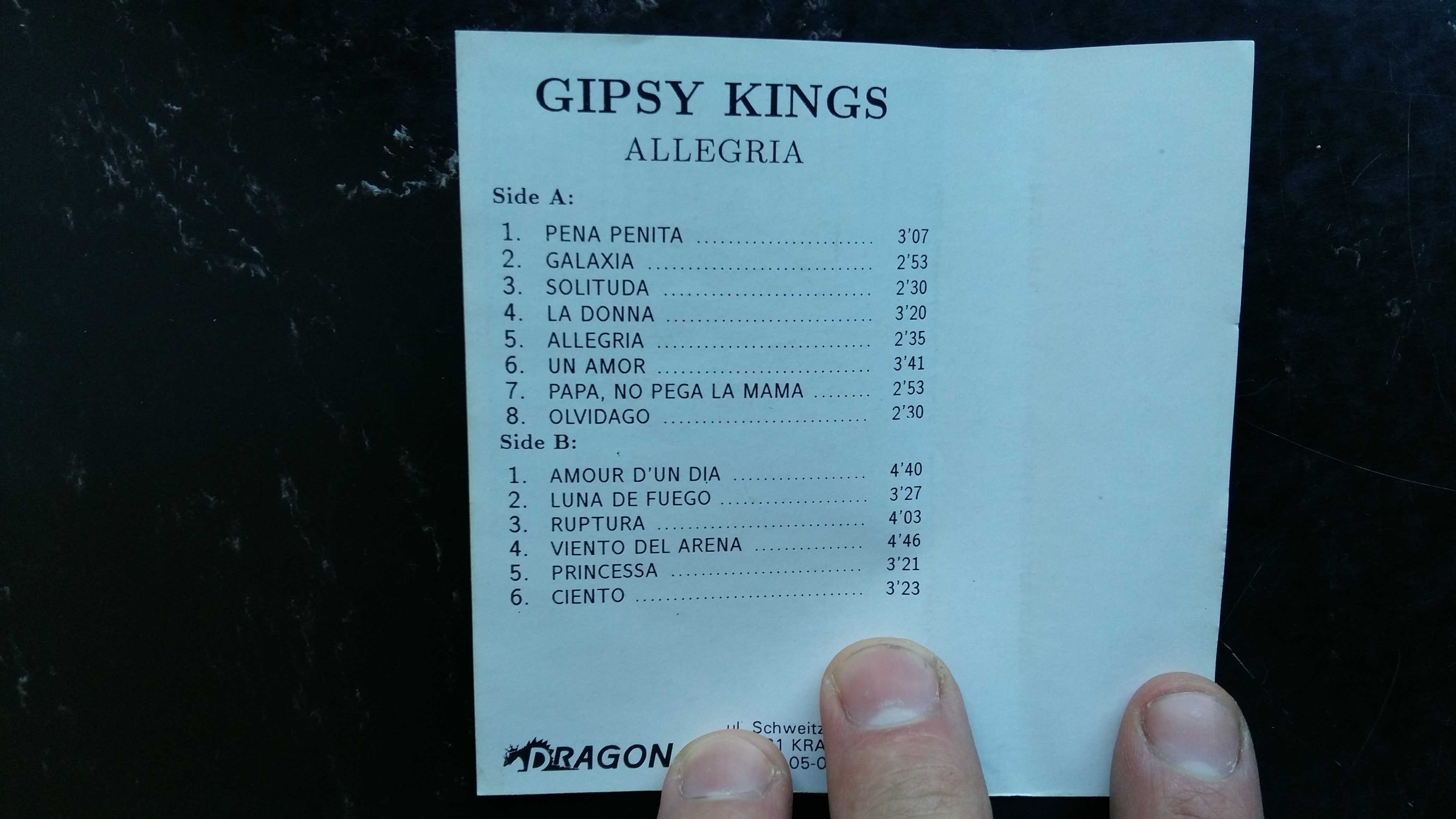 Kaseta magnetofonowa Gipsy Kings- Allegria