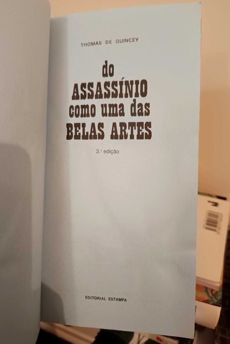 Do Assassínio como uma das Belas Artes - Thomas de Quincey