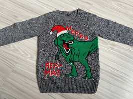 Sweter sweterek dzieciecy świąteczny dinozaur metry rex-mas