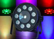 Reflektor Mocny PAR LED 9 x 10W + 1 x 30W RGB DMX Mix kolor Stroboskop