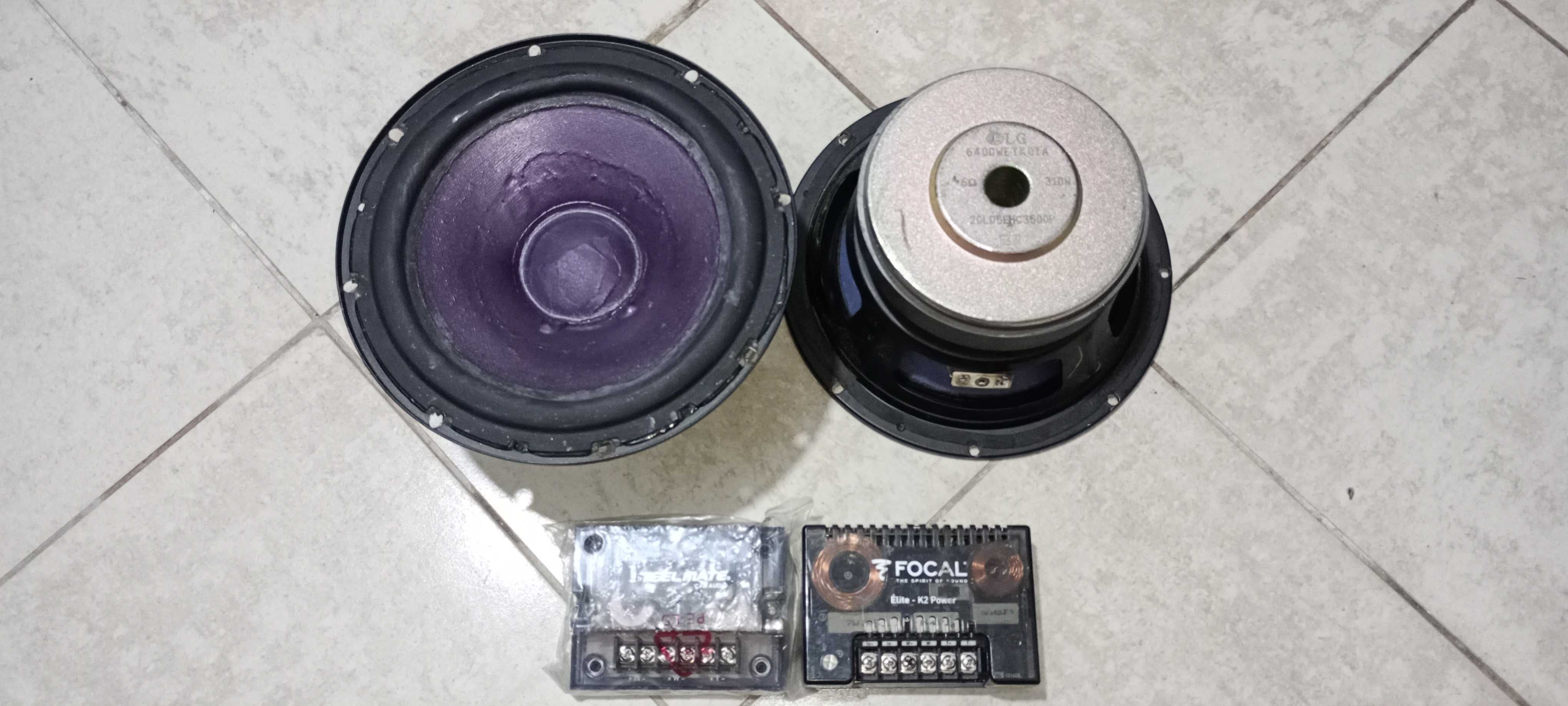 Altifalante Hi Fi, coluna vintage, Woofer Midrange Tweeter Crossover