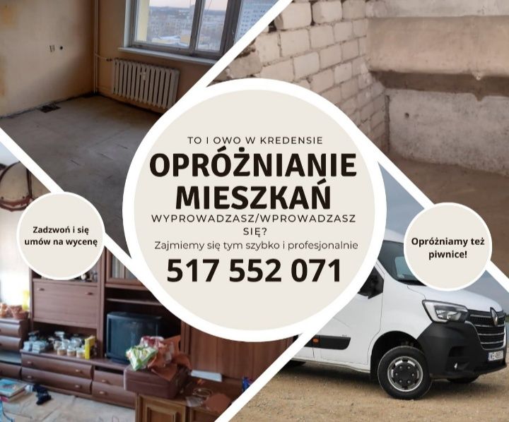Likwidacja i Opróżnienia mieszkań piwnic garaży i strychów