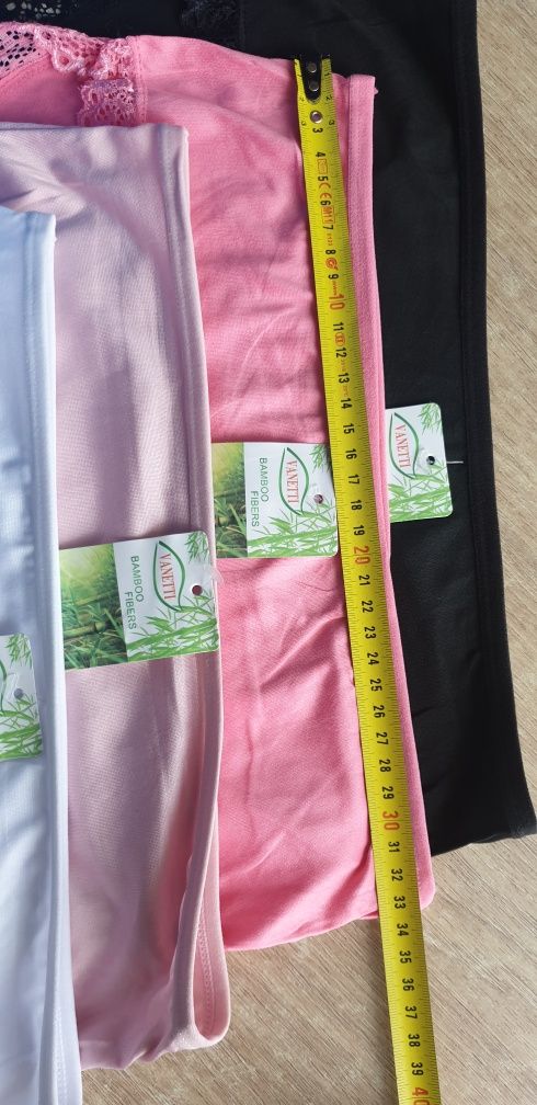 6×bambusowe Damskie majtki figi z wysokim stanem 2/3 XL