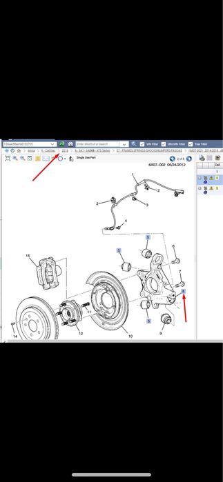 Продам задні кулаки Cadillac ATS 2016