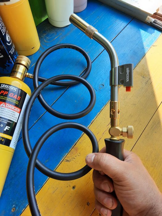 Горелка газовая, сварочная, пъезо под Мапп-Газ. Для пайки медных труб