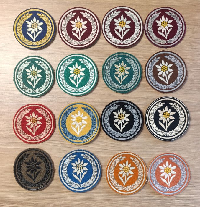 Zestaw naszywek oznak 21 Brygady Strzelców podhalańskich, szarotki