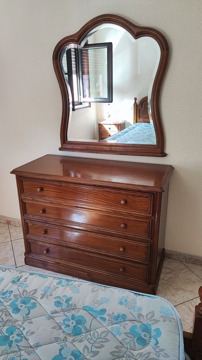 Mobília de quarto de extrema qualidade madeira mogno