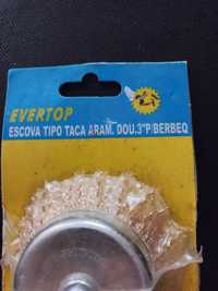 Escova nova de arame de latão frisado tipo taça/copo de 3"P