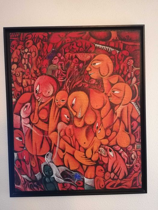 Quadro em acrílico de Malangatana - "Novo Dia"