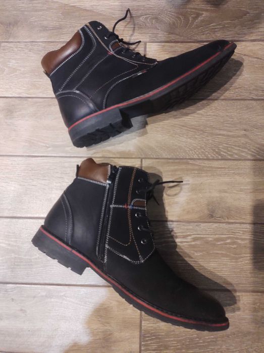 Półbuty trzewiki męskie skórzane 44