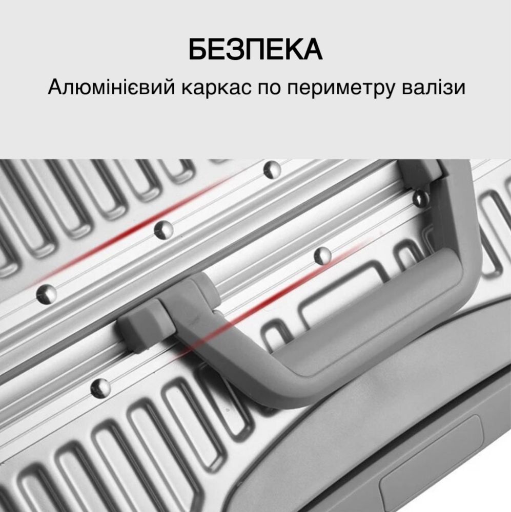 ПРОТИУДАРНІ Валізи на защіпках, чемодан дорожний