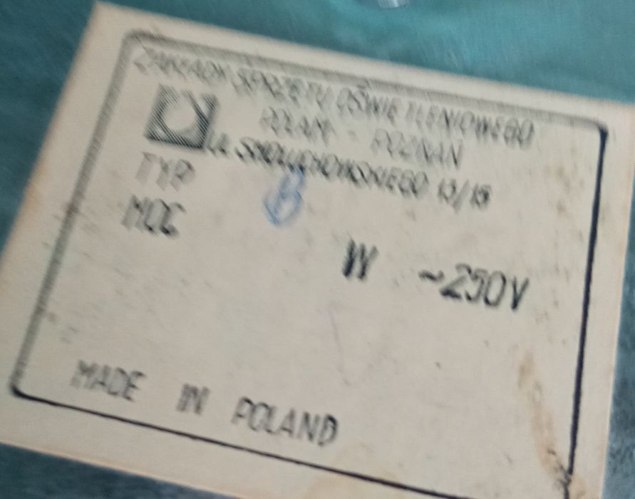 Lampka porcelanowa PRL- POLAM z motywem miłość wiedeńska.