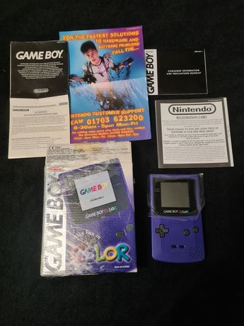 GameBoy Color Roxo Em caixa Original (completa & como Nova) Raro