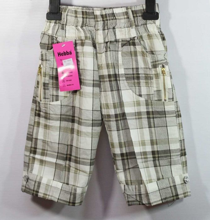 WYPRZEDAŻ 22 pary Spodenki rybaczki szorty dziewczęce w kratkę