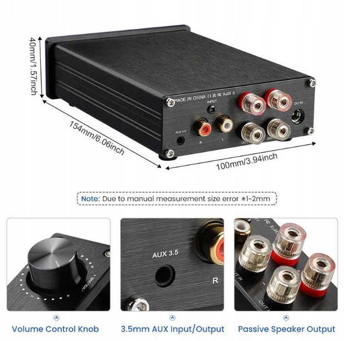 AIYIMA A07 TPA3255 + zasilacz używany