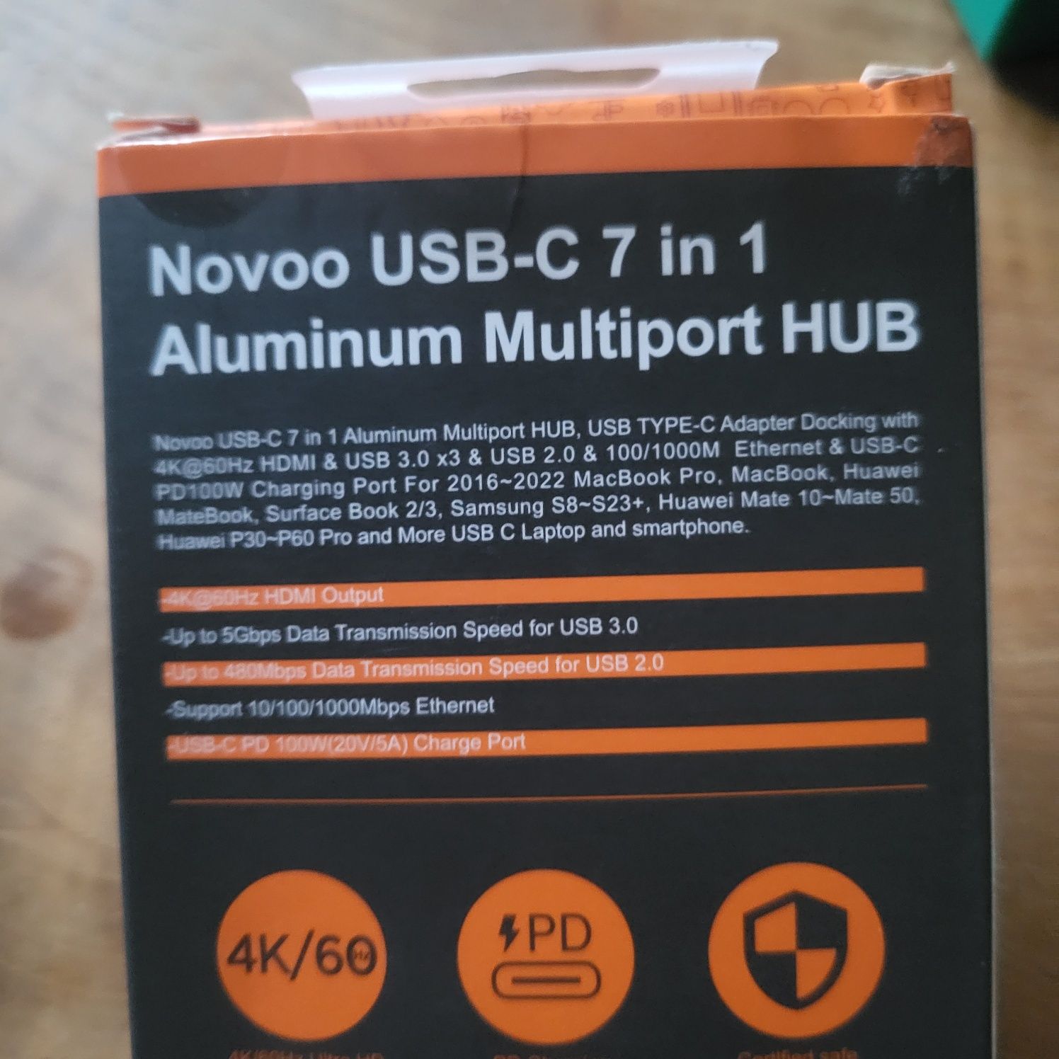 Adapter Novoo USB C 7w1