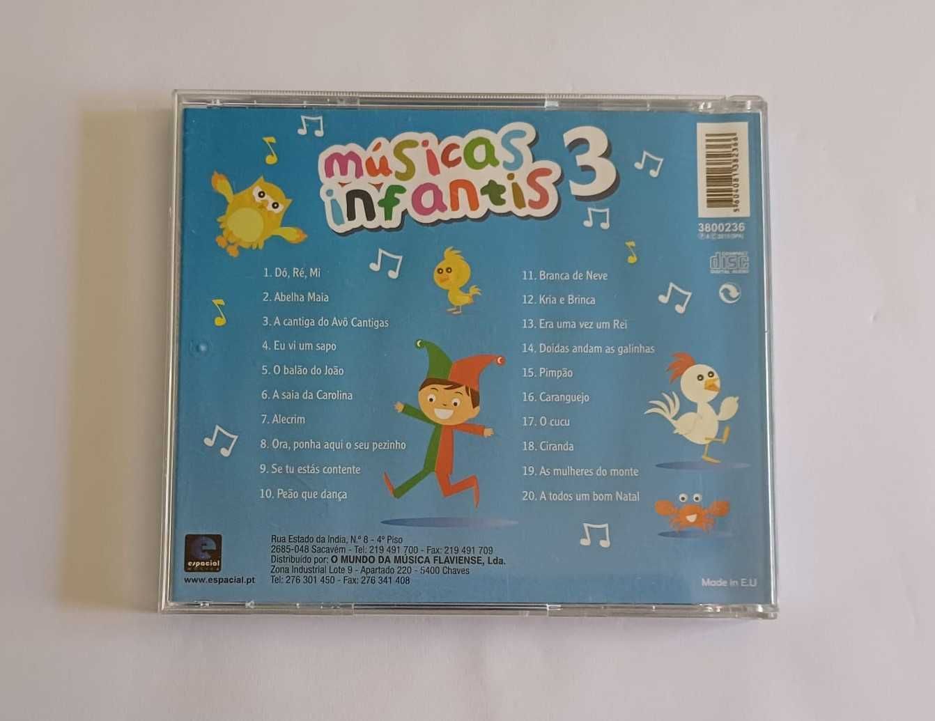 CD - Músicas infantis 3, 20 canções tradicionais